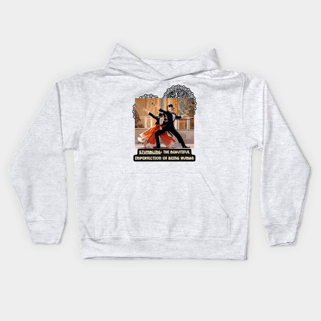 Stumbling: the beautiful imperfection of being HUMAN Kids Hoodie by PersianFMts